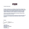 Letter of Recommendation from Victoria's Secret PINK