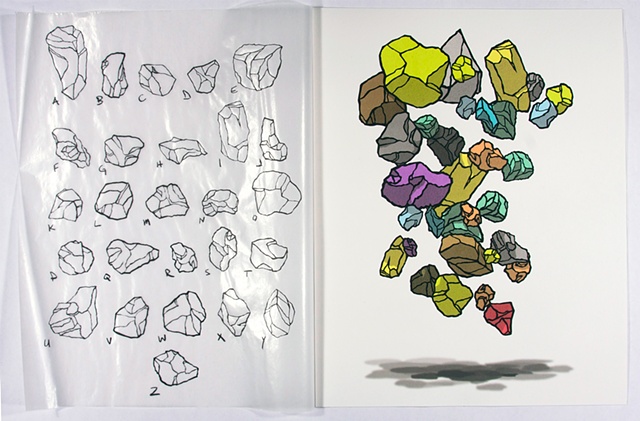 Shawn Bitters Screen Print serigraph silkscreen rockfall avalanche Digital Print