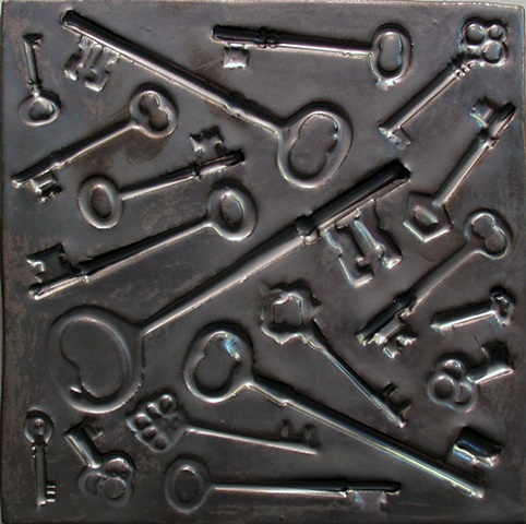 Keys Pewter 8"x8"
