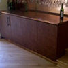 Exotic Sapele Dry Bar with Copper Counter