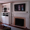 Built-in wall-unit, entertainment center and fire surround. 