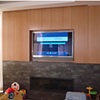 Quarter Sawn White Oak Entertainment Center and Fireplace Surround.