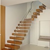 Full View  Teak Floating Staircase