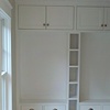 Mudroom, View 3, Built using FSC certified material for a LEED project.