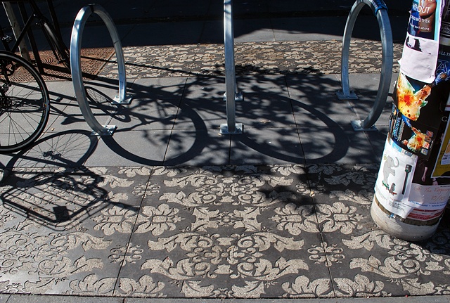 Valencia Street Posts (Etched pavement detail)