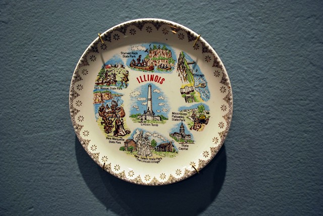 Baby (Medium for Intercultural Navigation)
2011/12
Hand-made collapsible Pacific outrigger canoe and commemorative plates (Detail)