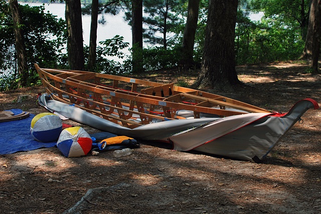 Baby (Medium for Intercultural Navigation)
2011/12
Wood, PVC fabric, aluminum, and mixed media
13' x 6' x 16' (Assembled)