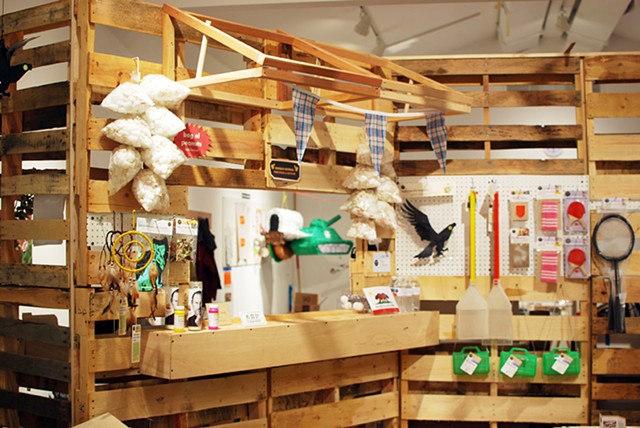 INSTALLATION VIEW:
Montalvo Historical Fabrications & Souvenirs
2012
Site-specific installation with repurposed materials, crafted and/or modified souvenirs, and public engagements.