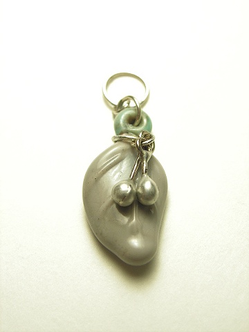 Lavender-Grey Leaf with Silver Berries