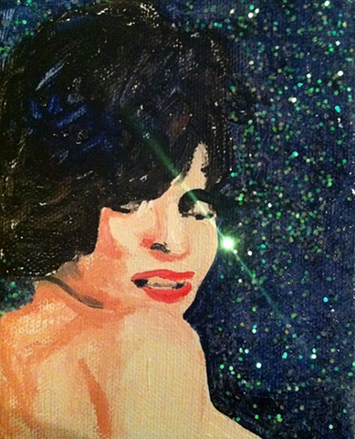 Tiny heads paintings by Heather Morgan