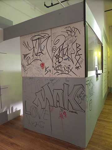THE TRANSFER (detail of token booth post-opening reception)