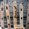 Old fence posts make great garden lanterns