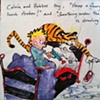 Calvin and Hobbes with Drooling Under the Bed