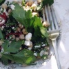 chickpea, feta, chilli and mint salad