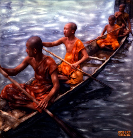 Monks on the Mekong River ~
Northern Laos