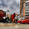 Red Dress Handstands with the Chief ~ NYC