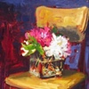 Studio Chair with Flowers