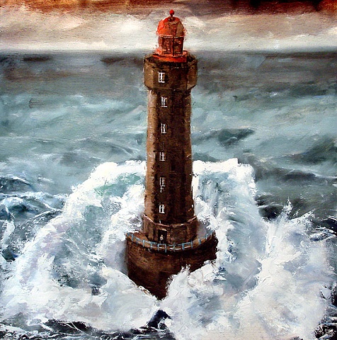 France. Lu Jament Lighthouse
20"x20" Oil
