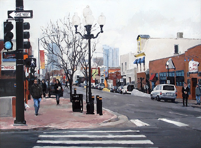 Denver, Colorado. Santa Fe St. 
33"x40" Oil
