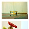 Jasmyne Graybill
Run-Off
Acrylic paint, polymer clay, sprinkler, spigot, water hose
9 x 7 square
(Installation view)