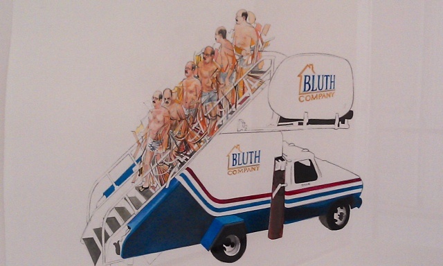 Never-Nude Descending a Staircar