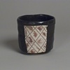 Black Oribe Tea bowl. Front