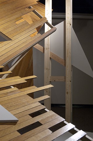 heather brammeier artwork installation reclaimed materials