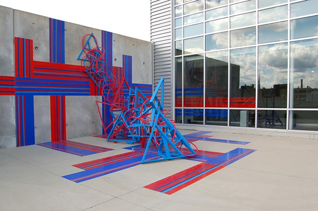 Heather Brammeier artwork sculpture installation PEX tubing immersive colorful abstract ArtPrize7 SENSE UICA