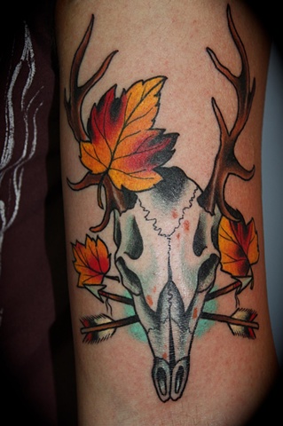 art freek tattoo deer skull art freek tattoo deer skull