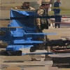 Digital War Blue Tarp