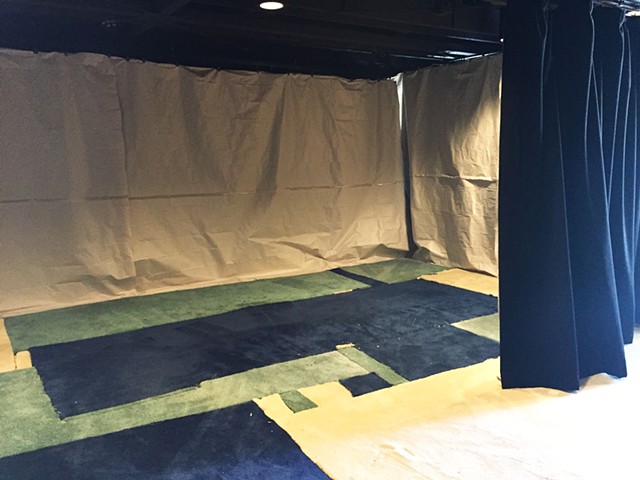 Would Inglewood: Innocent Monsters (view of carpet mosaic during installation)