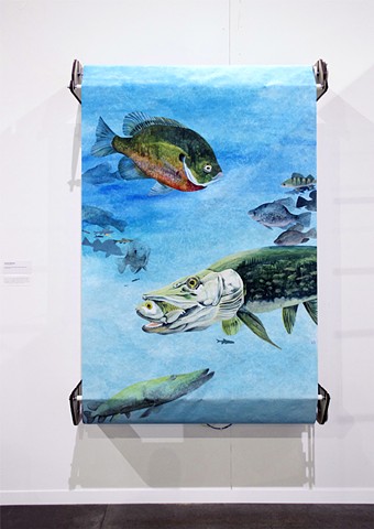 The Mysterious Meromictic Lakes of New York (installation view at 16 meters)