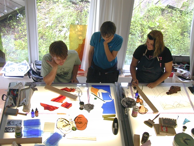 2013 Stained glass design and glass painting workshops with Debora Coombs for all levels. Beginning May 3rd and October 6th 2012. Learn how to paint stained glass, design and cartoon stained glass windows.