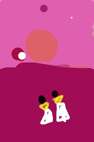 HAPPY TRAILS Digital fingerpainting on archival glossy paper