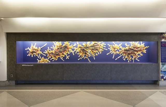 Installation View of Fault Lines (Philadelphia International Airport)