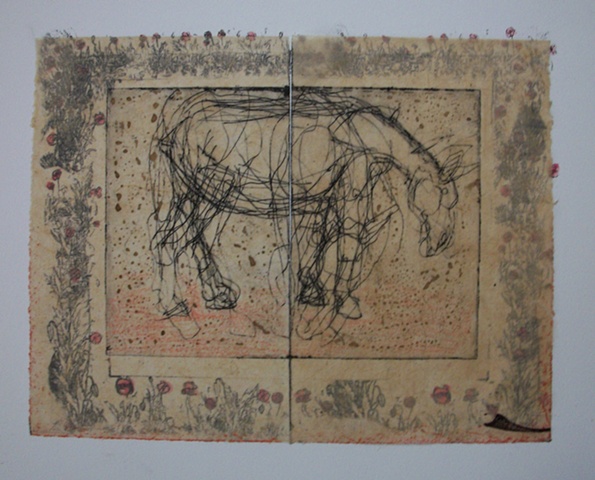 intaglio print by wyoming printmaker