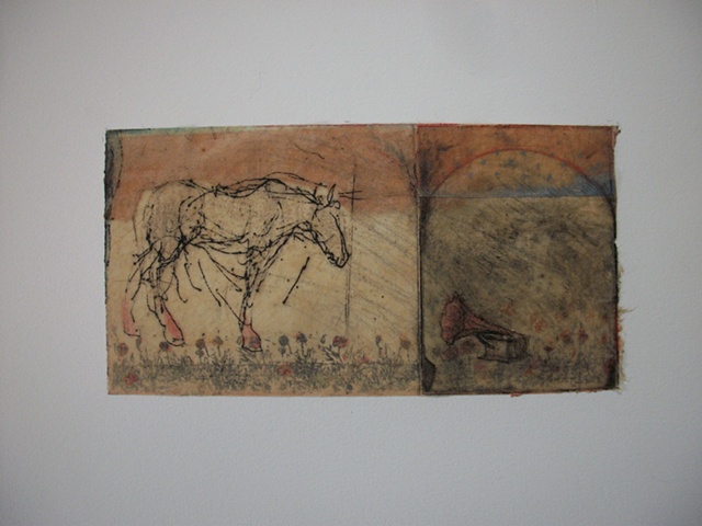 intaglio print by wyoming printmaker