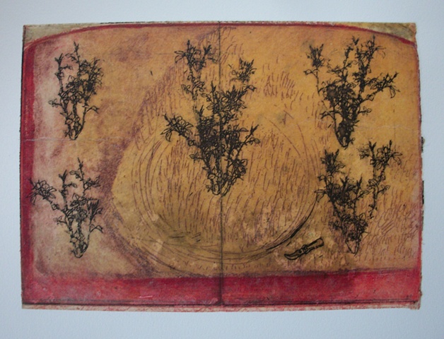 intaglio print by wyoming printmaker