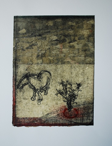 intaglio print by wyoming printmaker