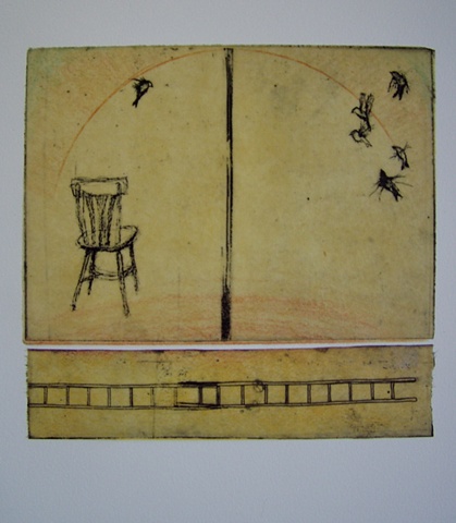 intaglio print by wyoming printmaker