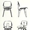 Plywood Chair with Wooden Legs
