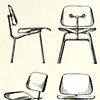 Plywood Chair with Metal Legs