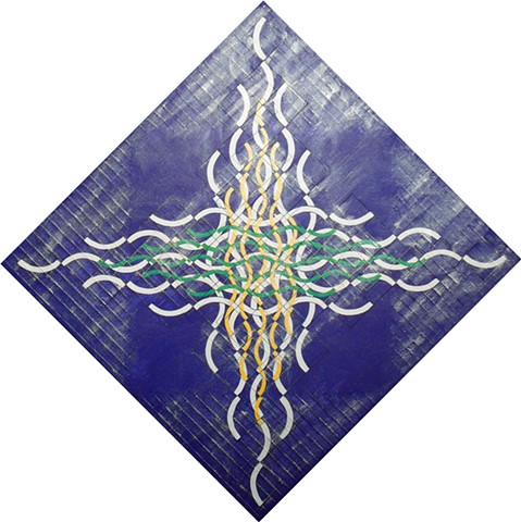 James Sewell painting Wave (Indigo)