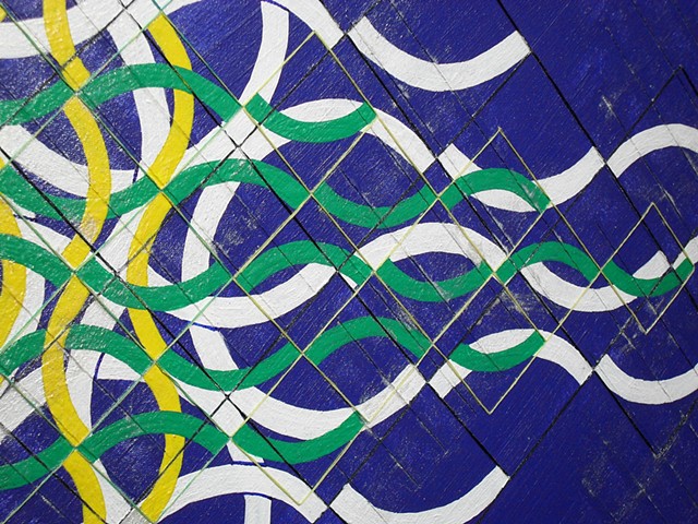 James Sewell painting Wave (Indigo)