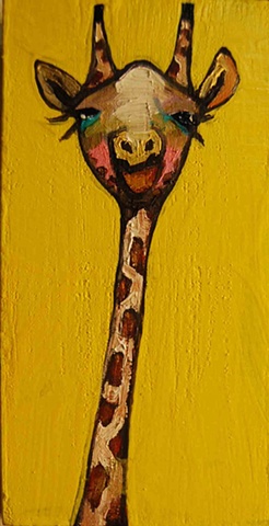 Tiny Giraffe in Glossy Yellow Slicker