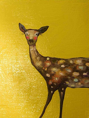 Spotted Deer in Glossy Yellow