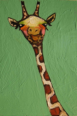 Tiny Giraffe in Turquoise