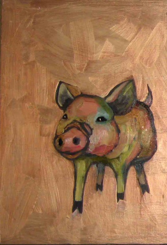 Piggy in Metallic Orange