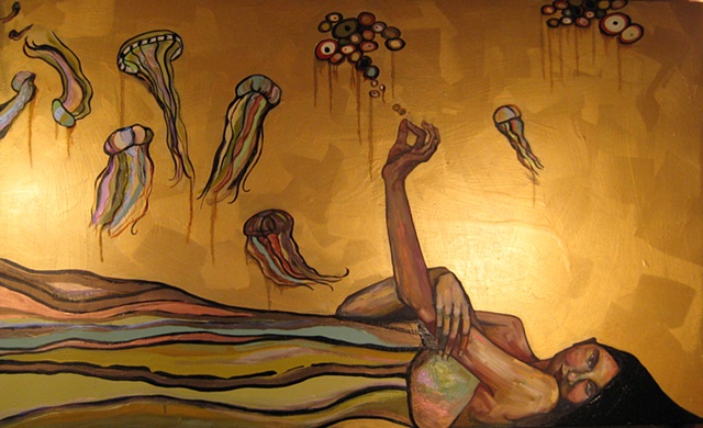 Jellyfish in Gold