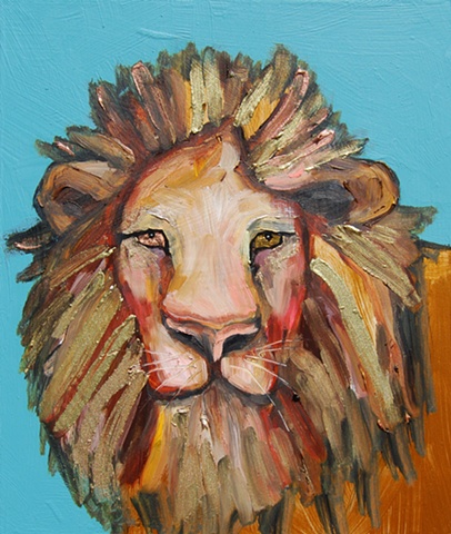 Tiny Lion in Blue